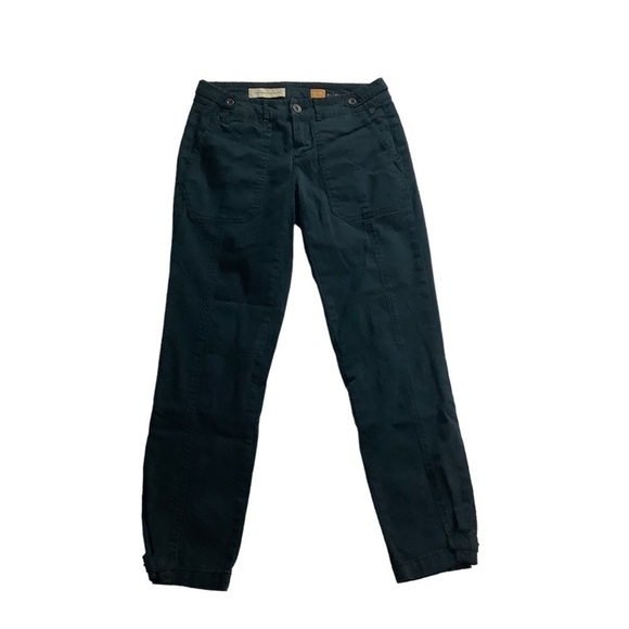 Pilcro & the Letterpress Hyphen Pants Sz 26 Navy Blue Anthropology - Picture 1 of 6